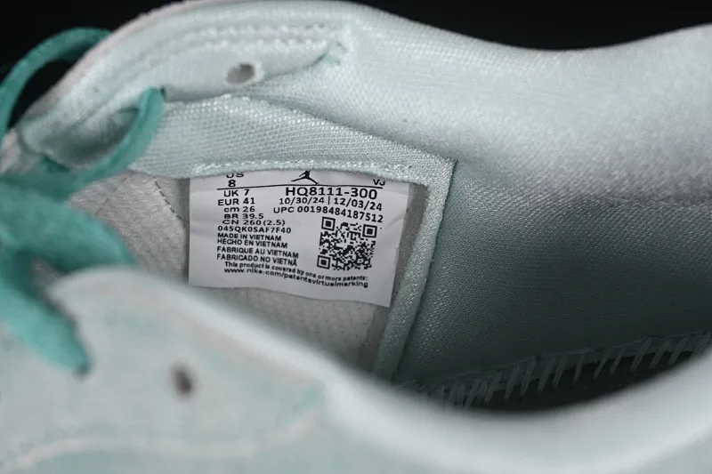 All categories Air Jordan Jordan series basketball shoes Air Jordan 1 Low Air Jordan 1 Low "Washed Teal" AJ1 Joe 1 ice mint low-top cultural casual sneakers HQ8111-300